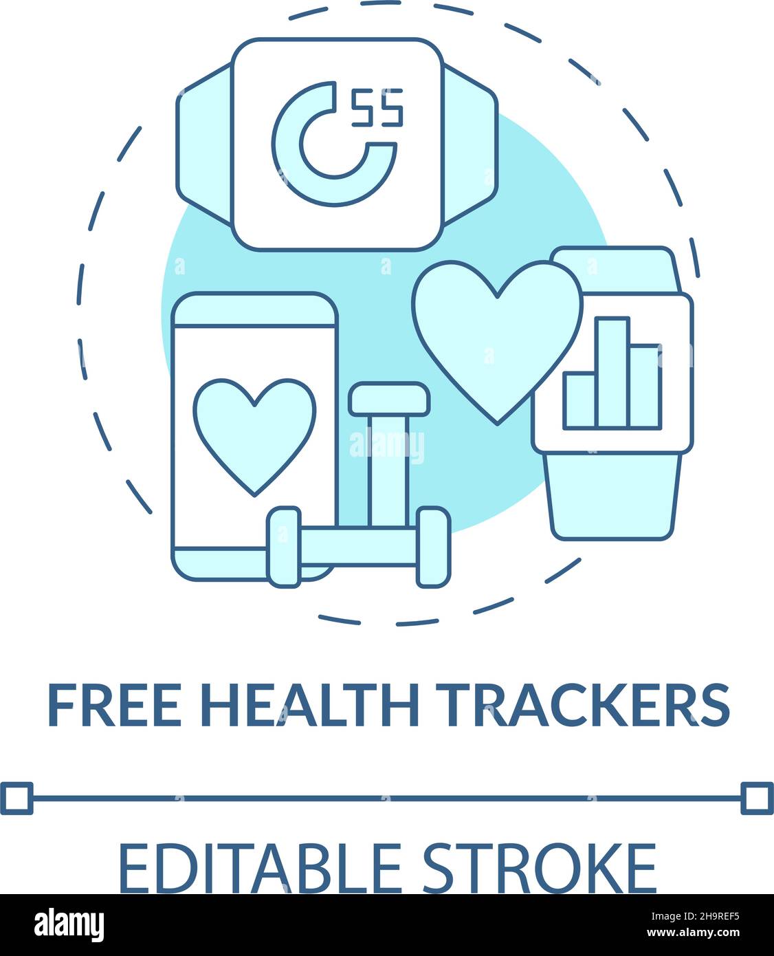 Health trackers for staff concept icon Stock Vector Image & Art - Alamy