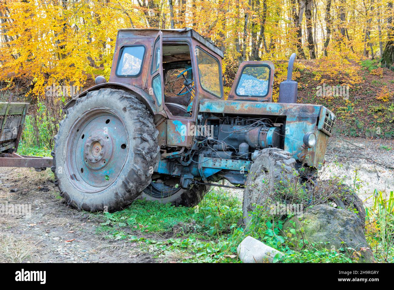The legendary Soviet tractor T-40 Stock Photo