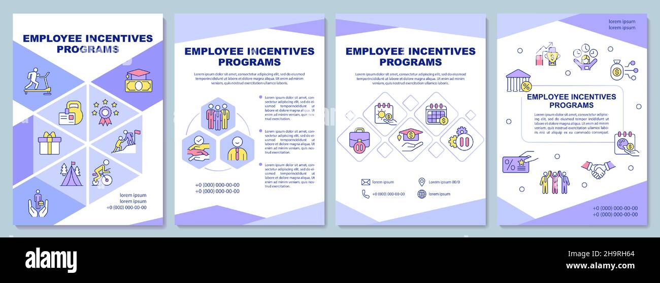 Employee incentives programs brochure template Stock Vector Image & Art