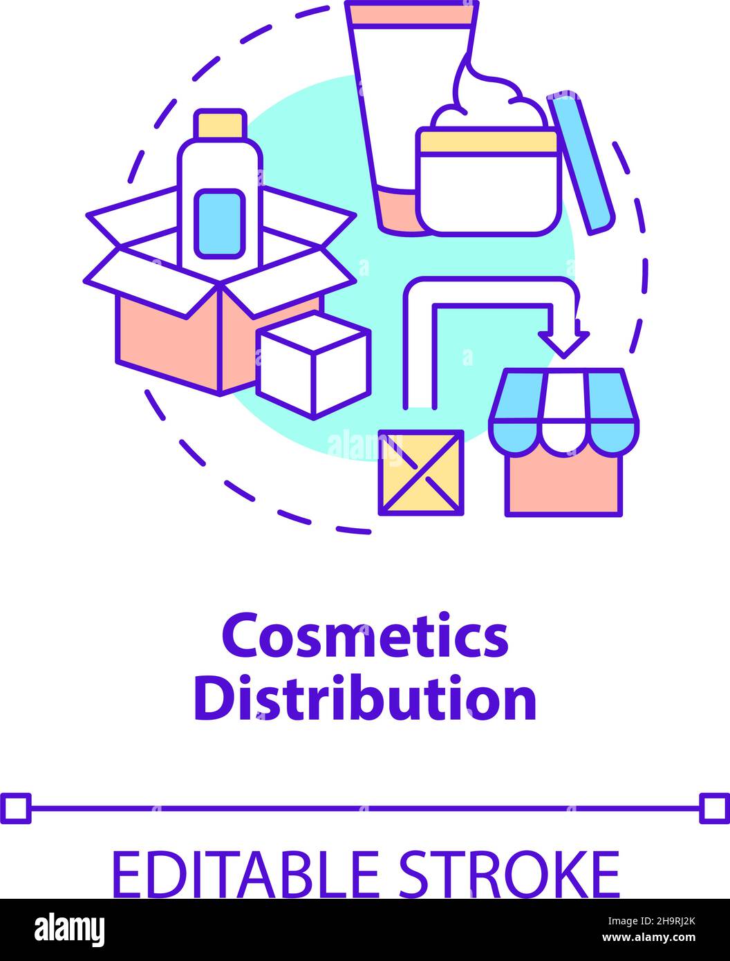 Cosmetics distribution concept icon Stock Vector Image & Art - Alamy