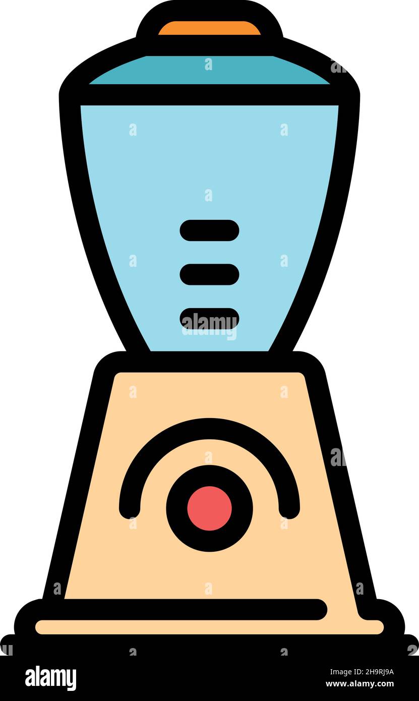 Coffee grinder icon. Outline coffee grinder vector icon color flat