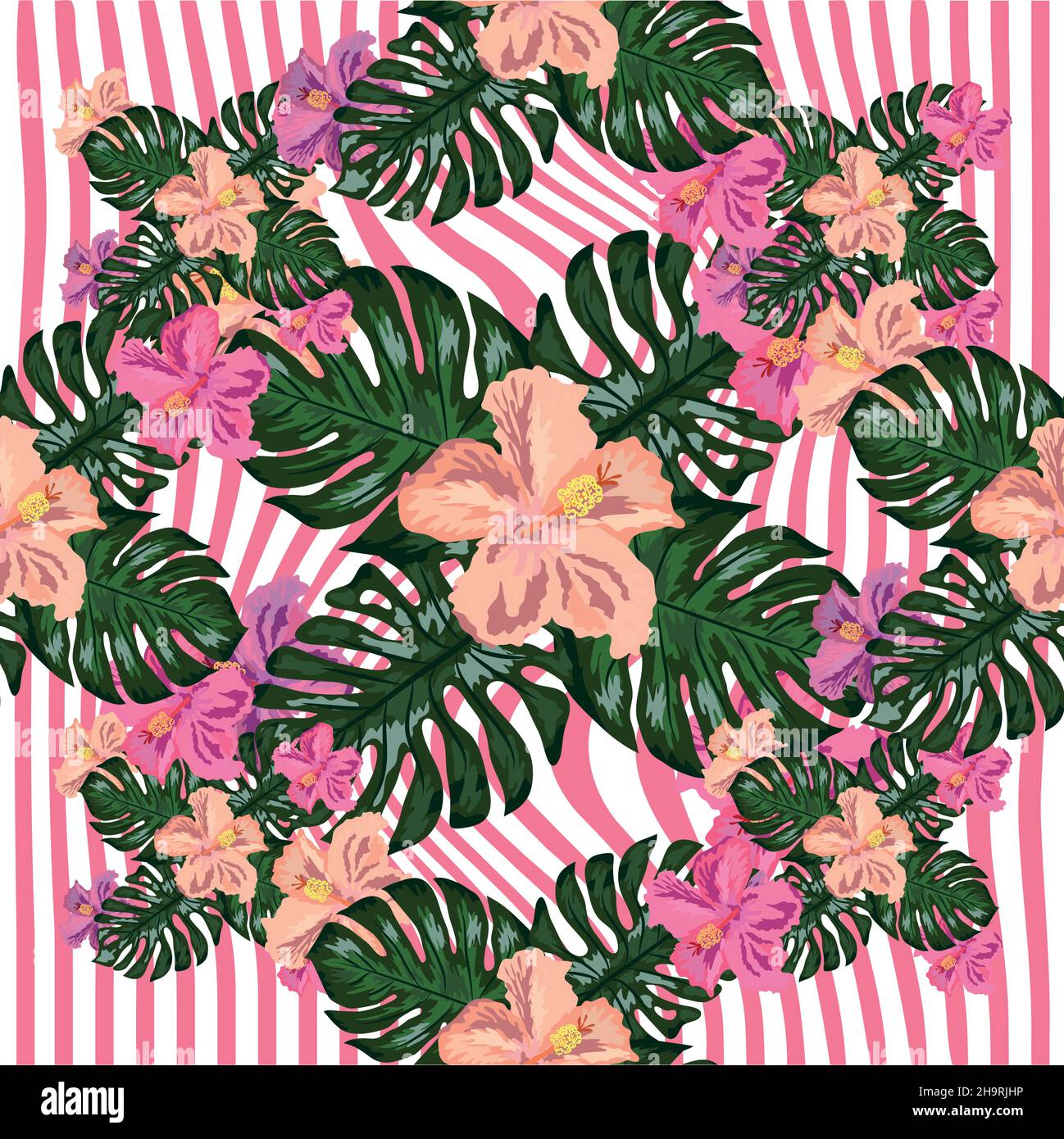 Floral exotic tropical seamless pattern tropic hawaiian wallpaper ...