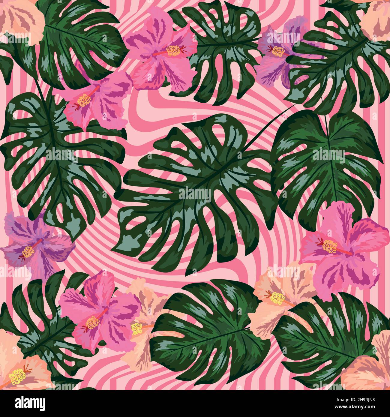 Floral exotic tropical seamless pattern tropic hawaiian wallpaper ...