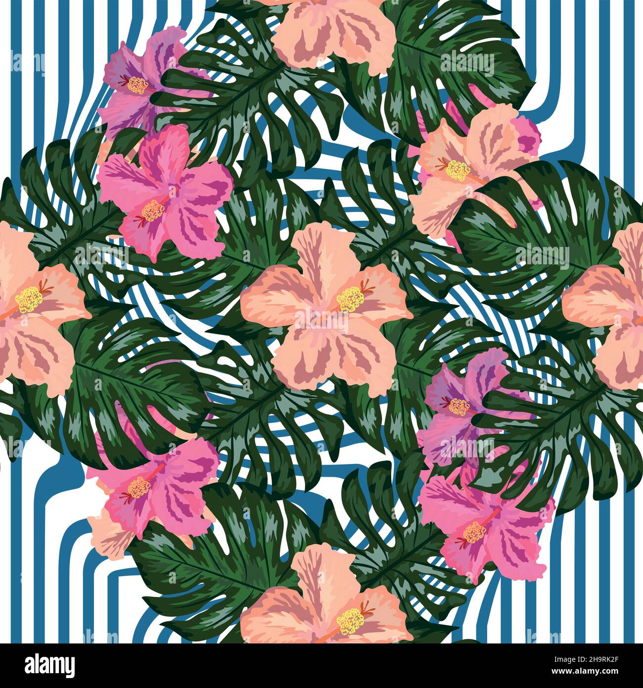 Floral exotic tropical seamless pattern tropic hawaiian wallpaper ...