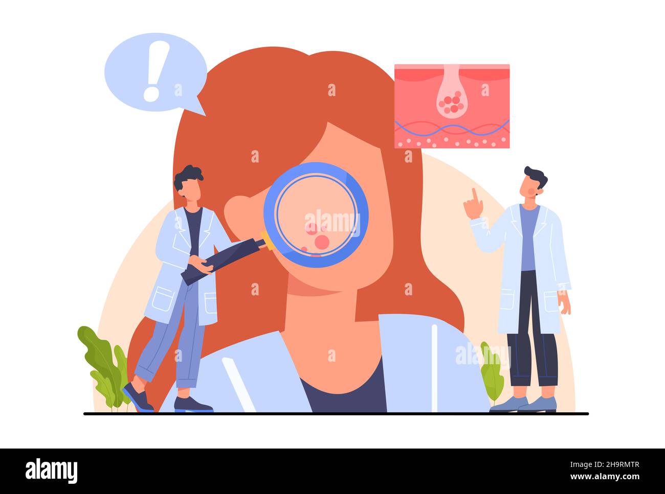 Magnifying glass skin Stock Vector Images - Alamy