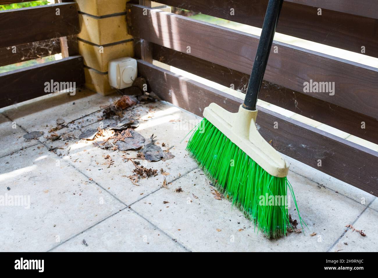 A broom, a closeup, a house clean up cleanliness Stock Photo Alamy