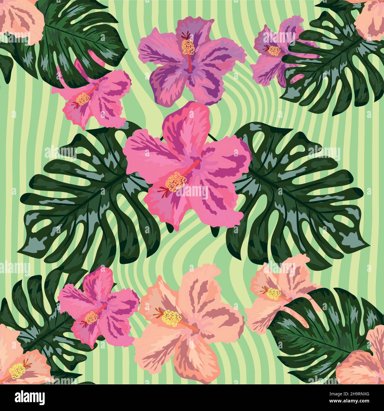 Floral exotic tropical seamless pattern tropic hawaiian wallpaper ...