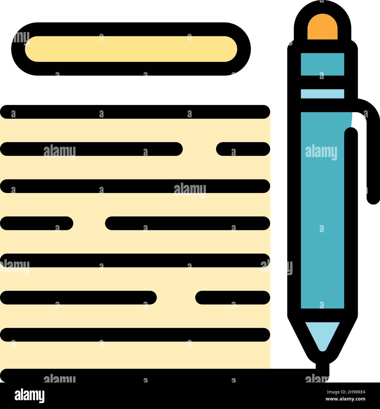 Student writing icon. Outline student writing vector icon color flat ...