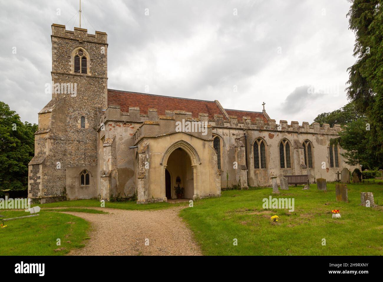 Village parish church of Saint Lawrence, Great Waldingfield, Suffolk, England, UK Stock Photo