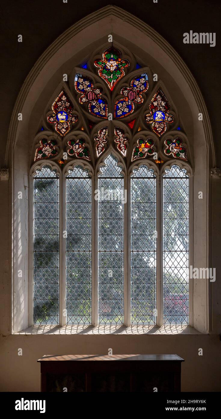 Stained glass window possibly by R B King of Ipswich c 1850, Great