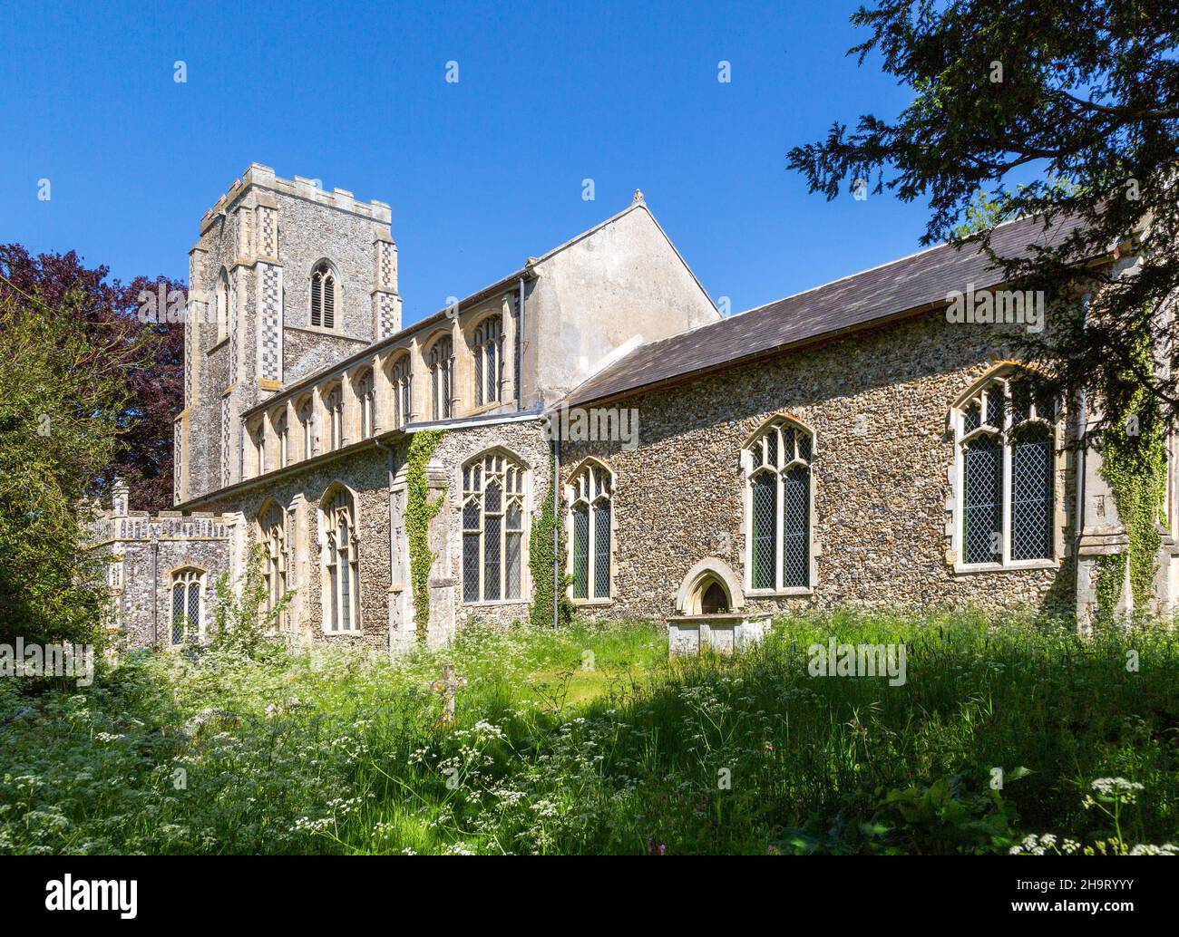 Village parish church of All Saints, Wetheringsett, Suffolk, England, UK Stock Photo