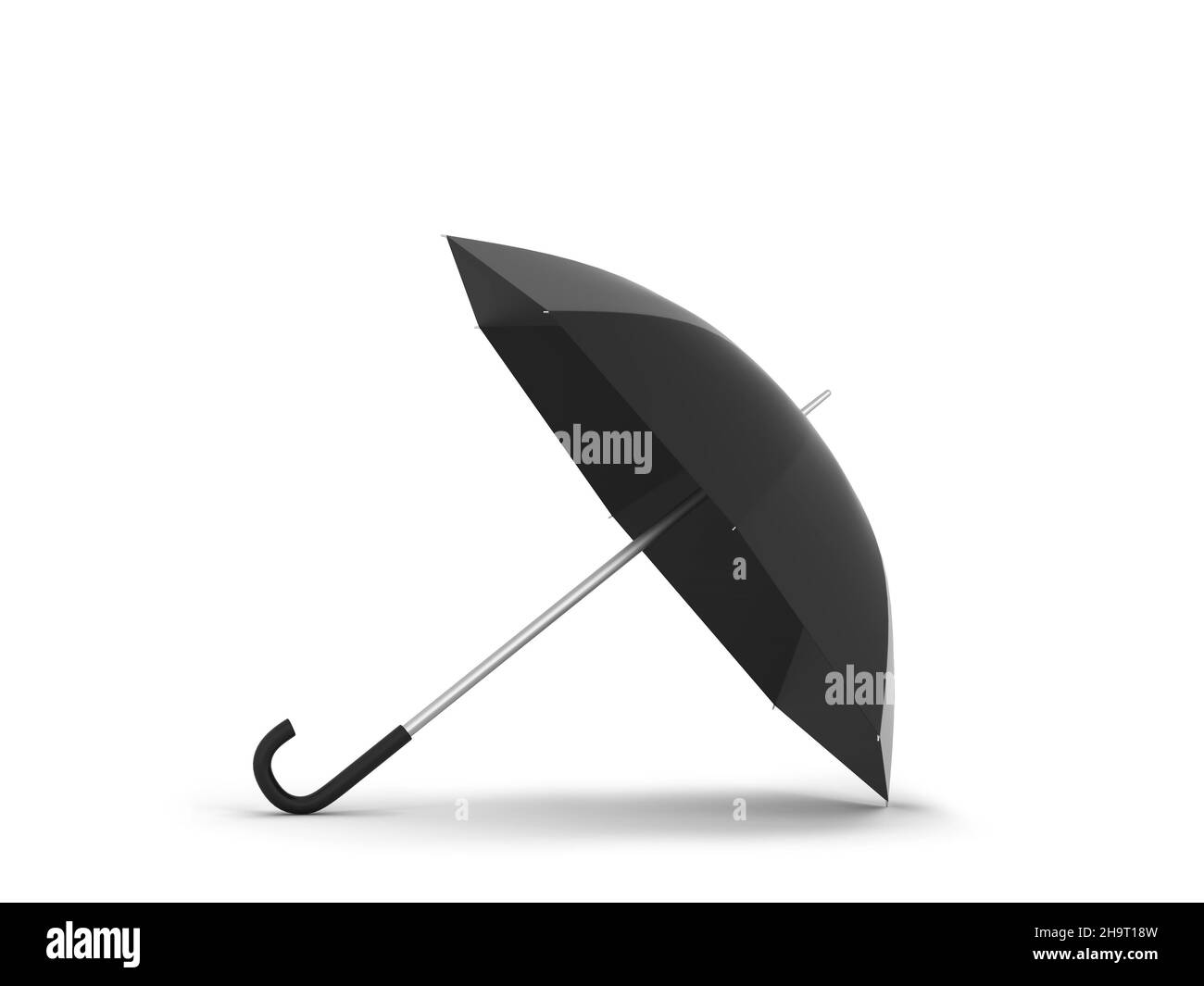 Blank opened umbrella. 3d illustration isolated on white background ...