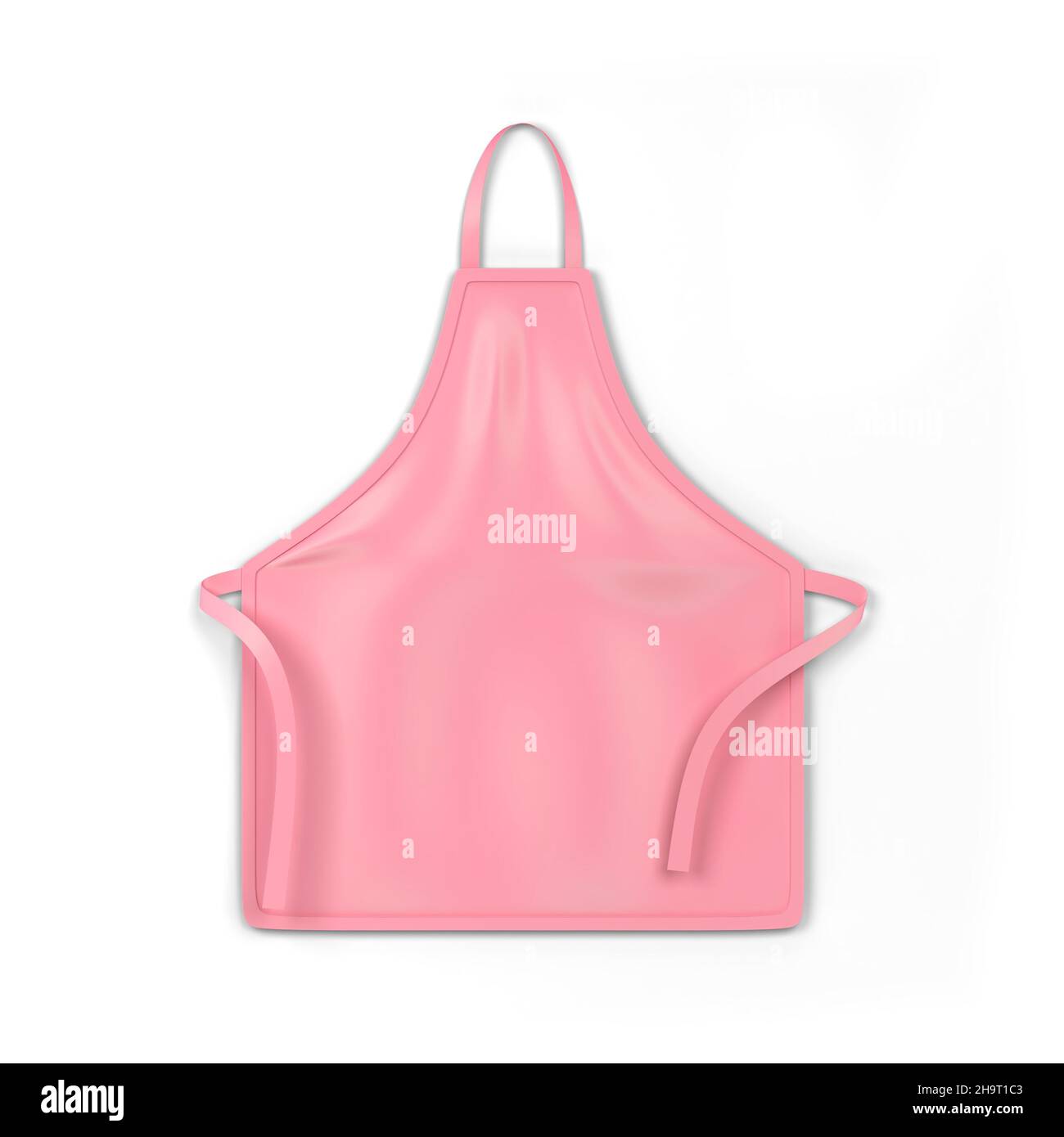 Blank kitchen apron mockup. 3d illustration isolated on white ...