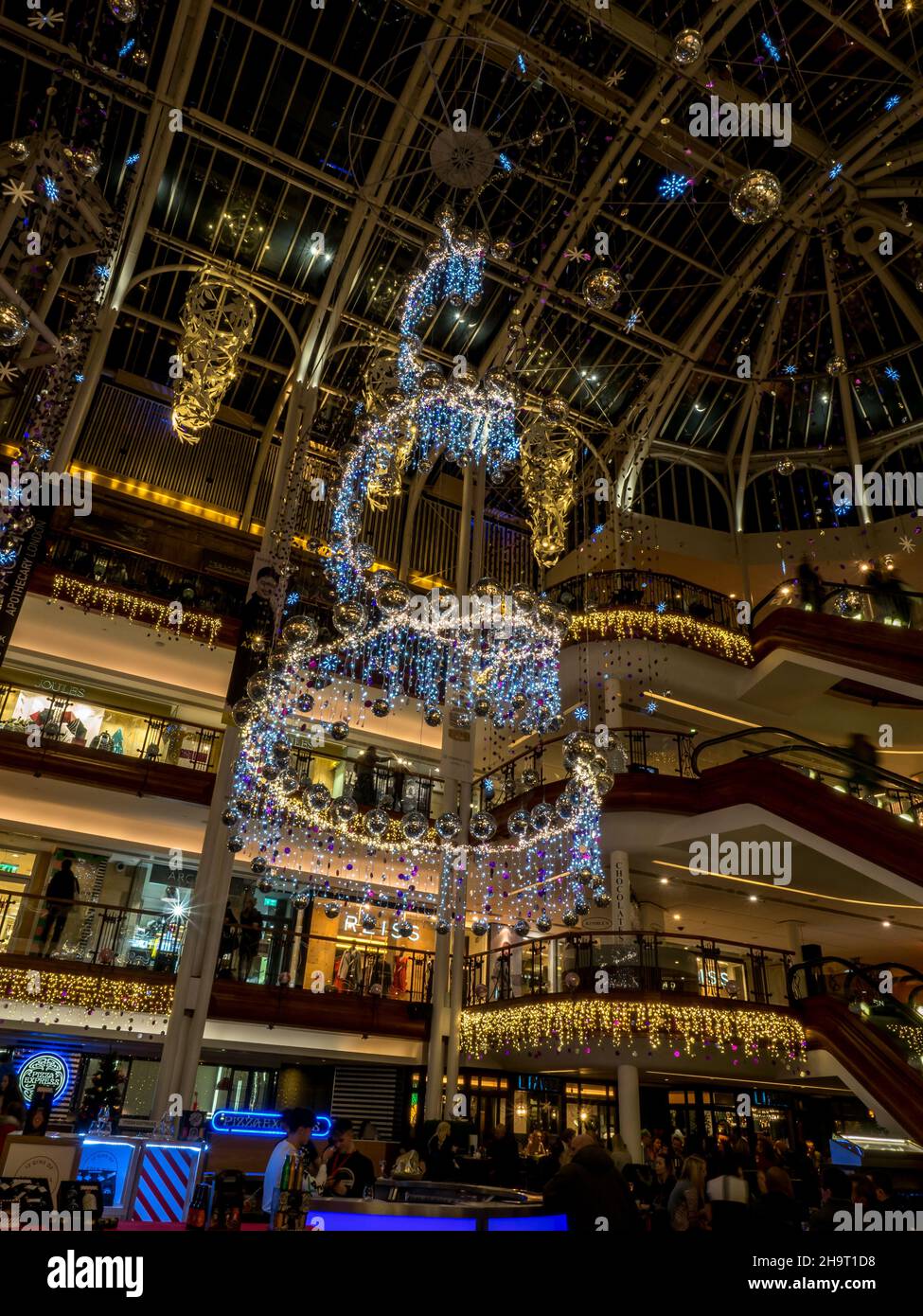 Christmas Lights Square Glasgow Stock Photo Alamy