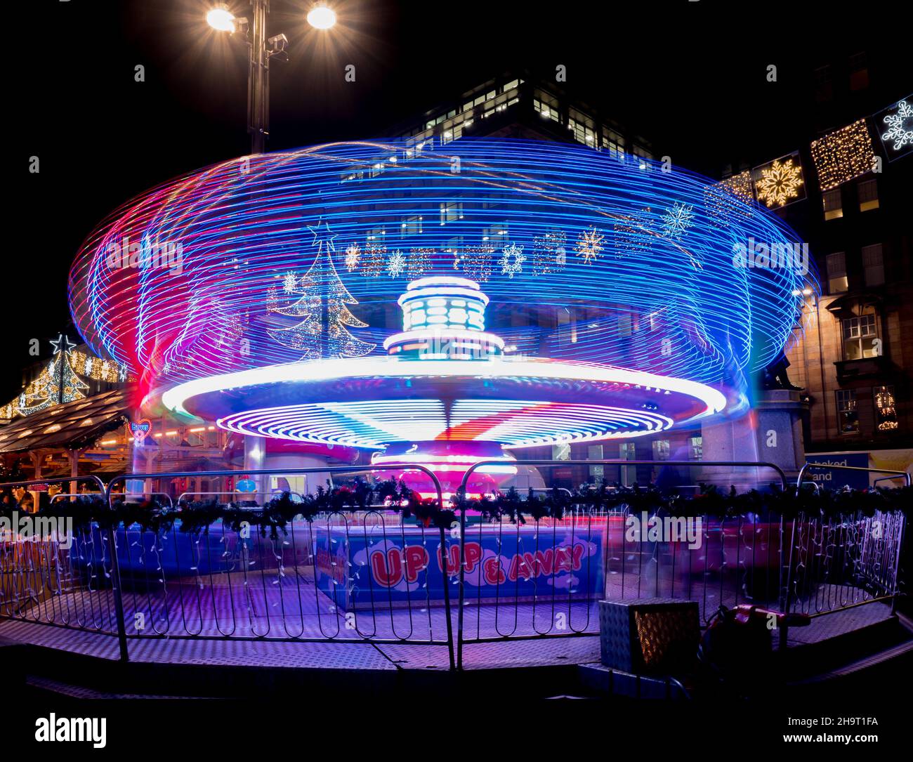 Christmas Lights Square Glasgow Stock Photo Alamy