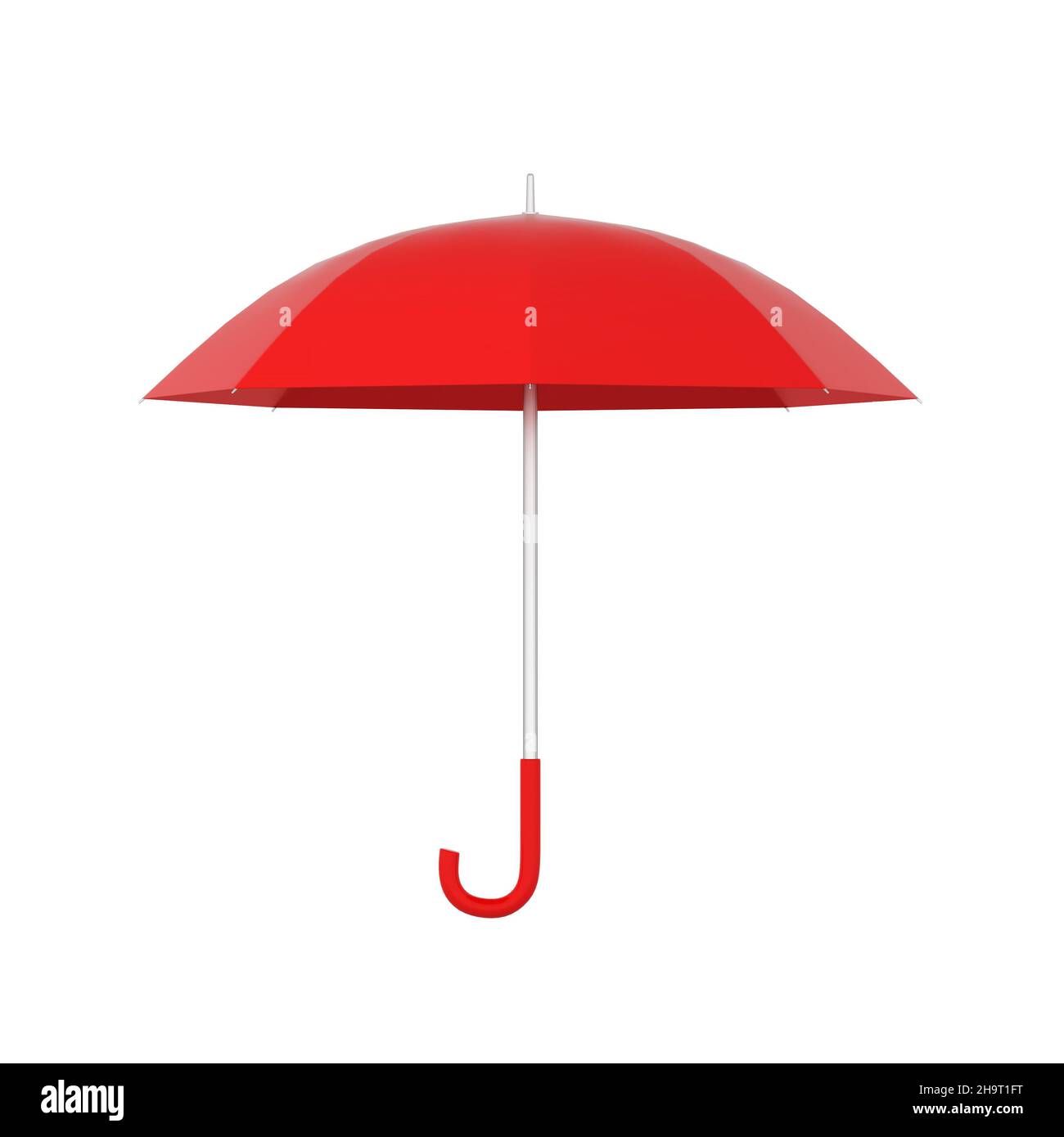 Blank opened umbrella. 3d illustration isolated on white background ...
