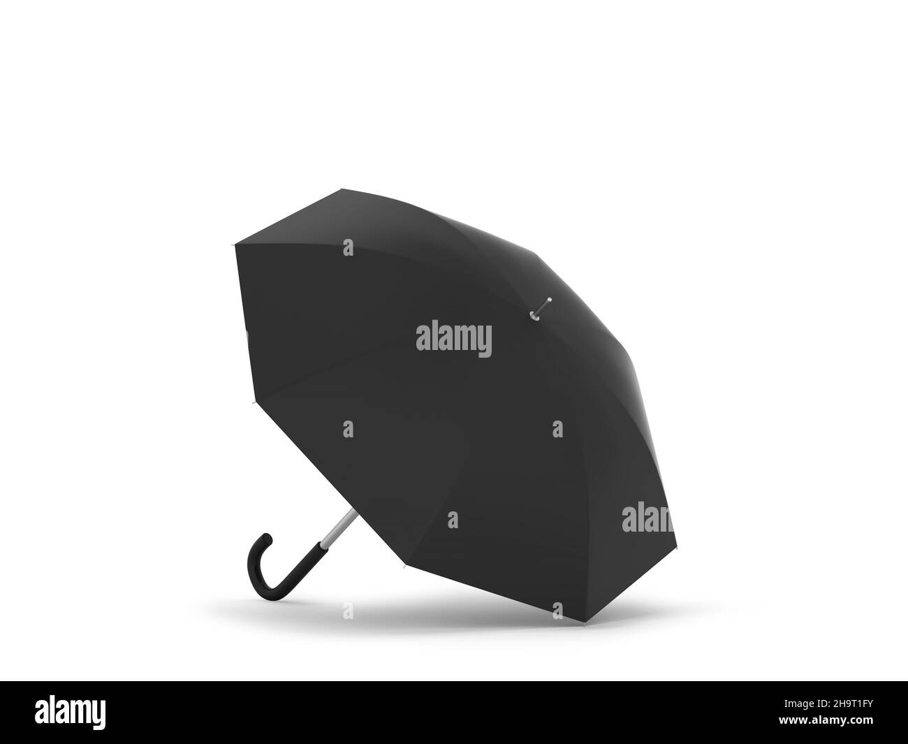 Blank opened umbrella. 3d illustration isolated on white background ...