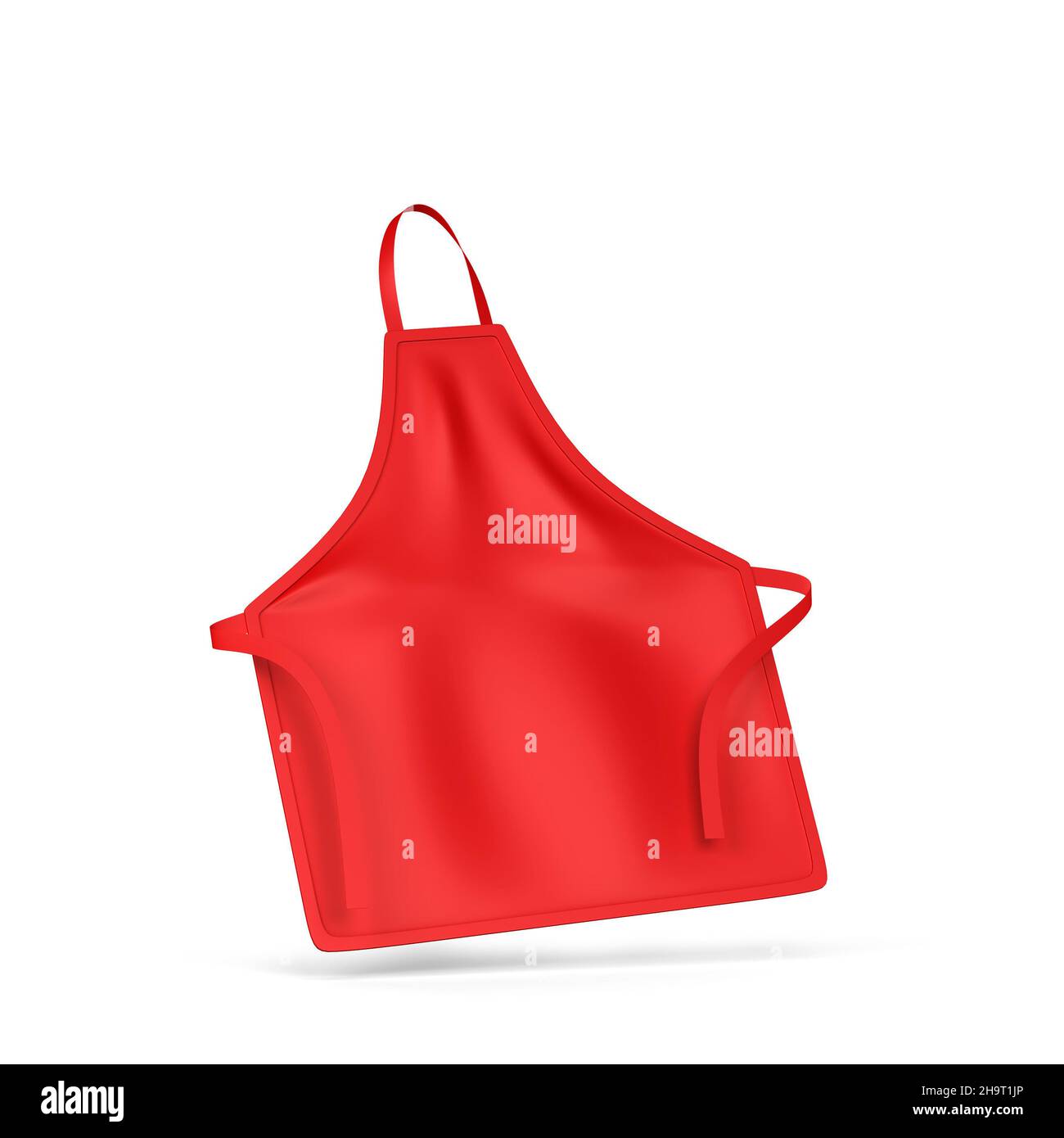 Blank kitchen apron mockup. 3d illustration isolated on white ...