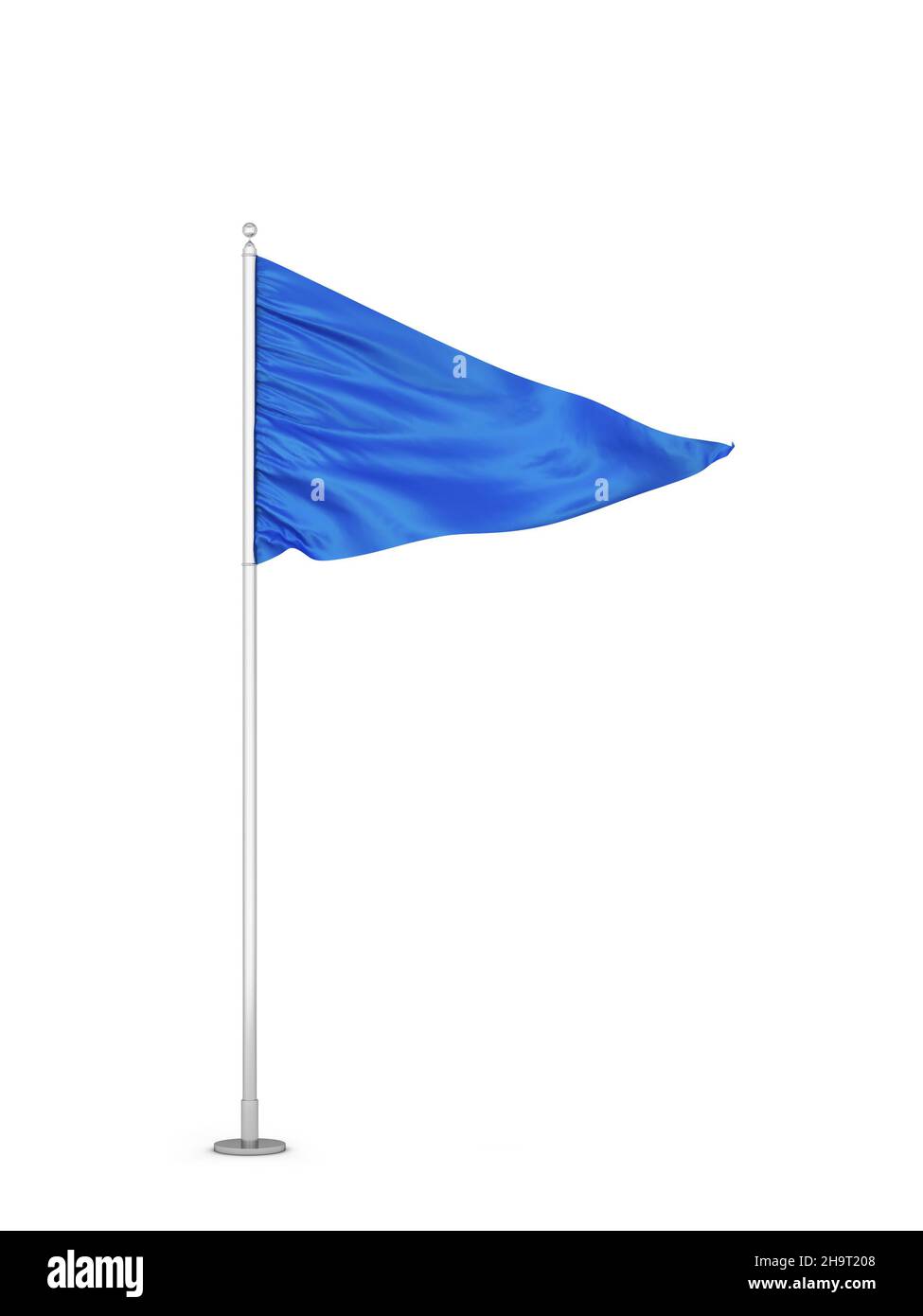 Blank flag. 3d illustration isolated on white background Stock Photo