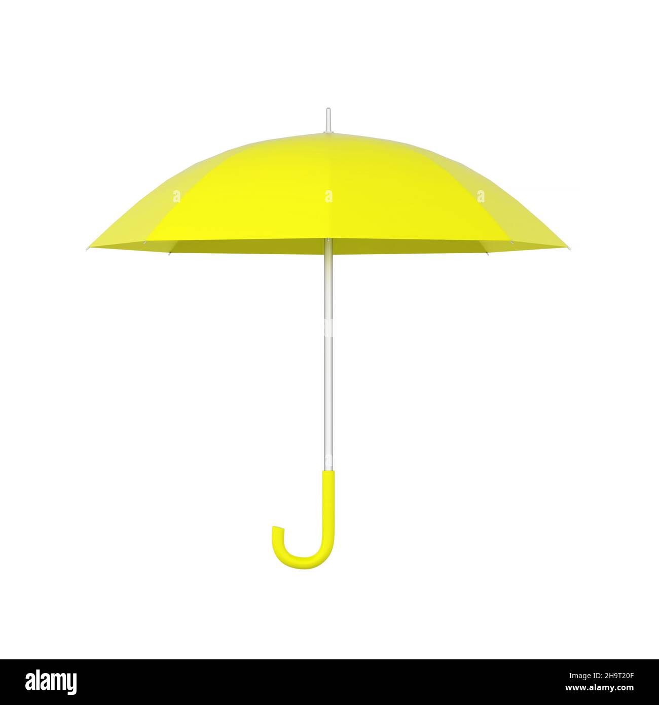 Blank opened umbrella. 3d illustration isolated on white background ...