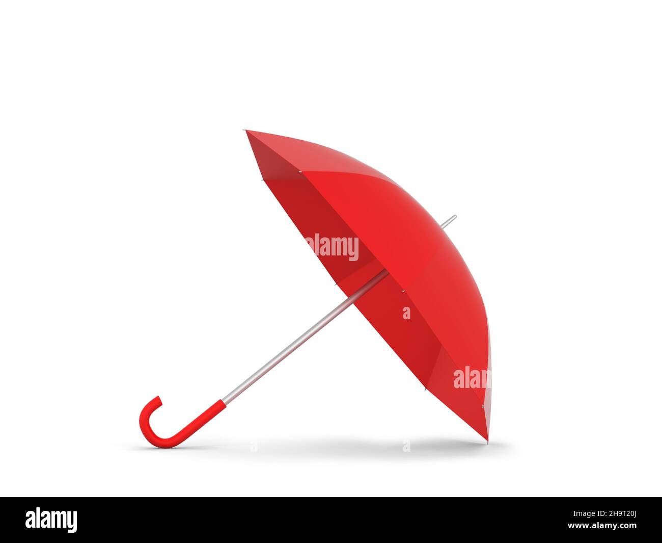 Blank opened umbrella. 3d illustration isolated on white background ...
