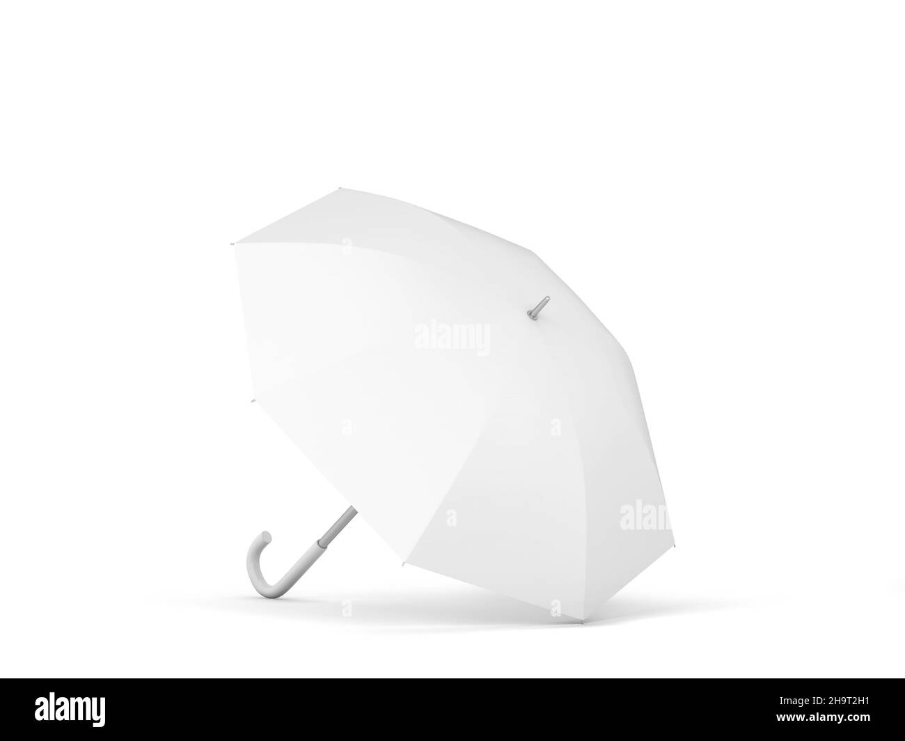 Blank opened umbrella. 3d illustration isolated on white background ...