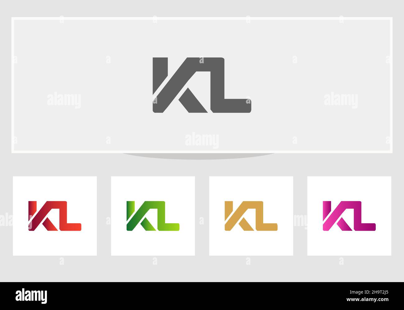 KL letter Type Logo Design vector Template. Abstract KL Letter logo Design Stock Vector