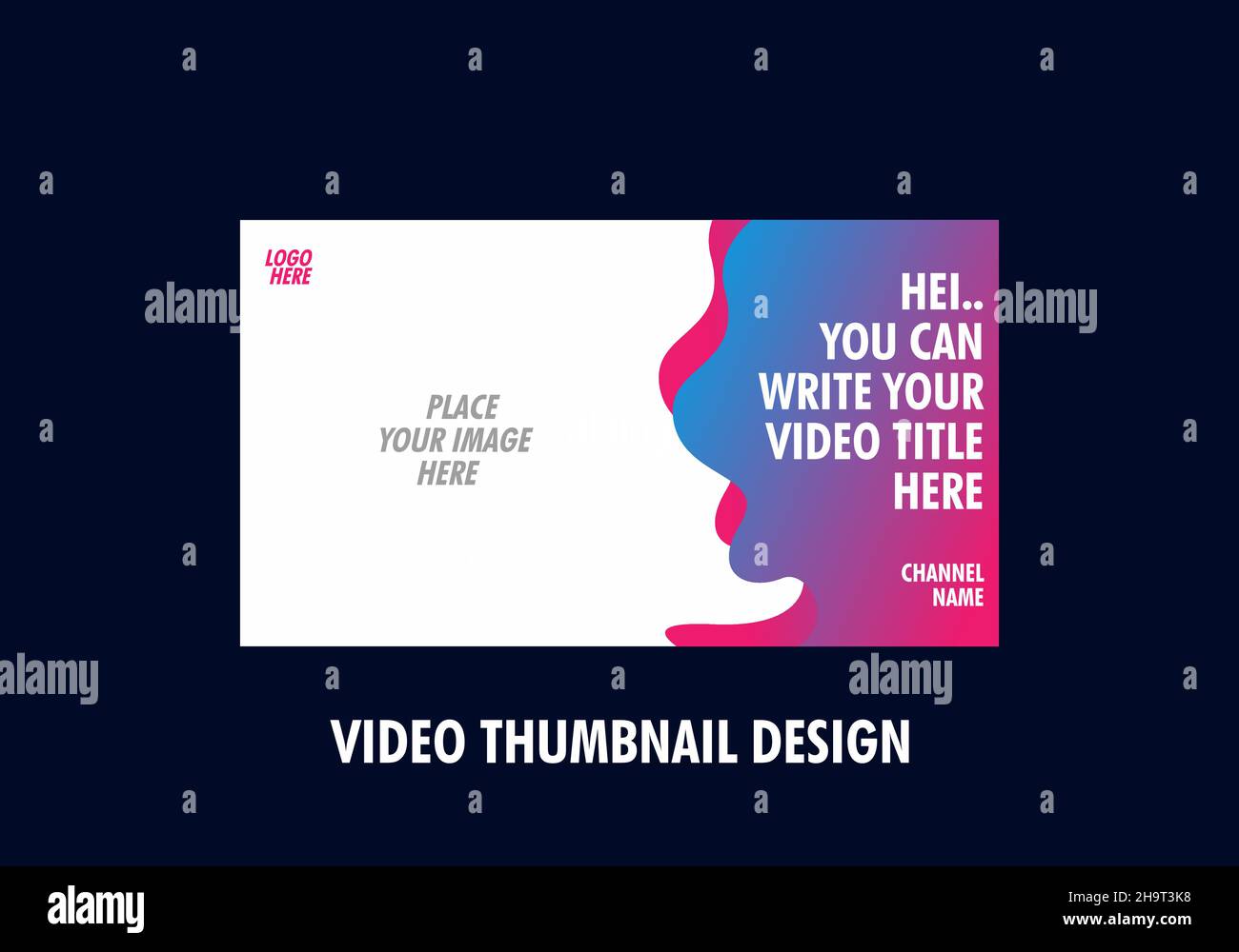 Modern and colorful video thumbnail design Stock Vector Image & Art - Alamy