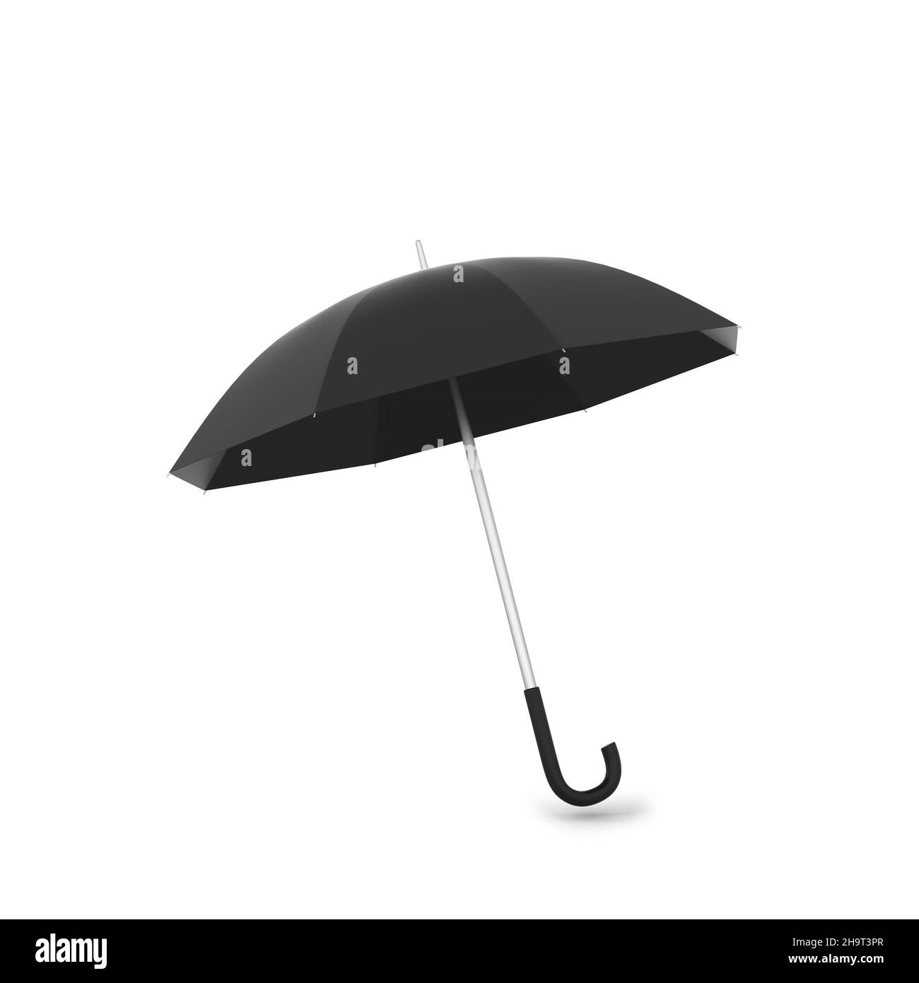 Blank opened umbrella. 3d illustration isolated on white background ...