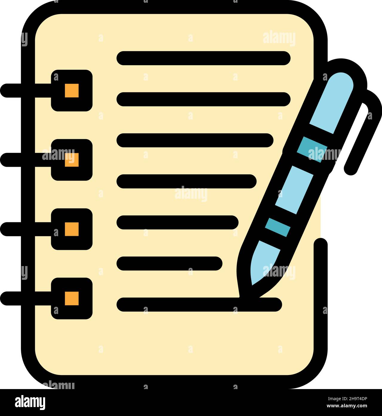 Human writing icon. Outline human writing vector icon color flat ...