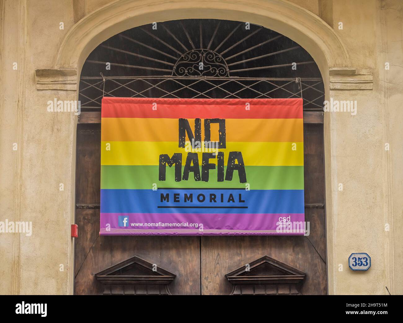 No Mafia Memorial, Palermo, Sizilien, Italien Stock Photo