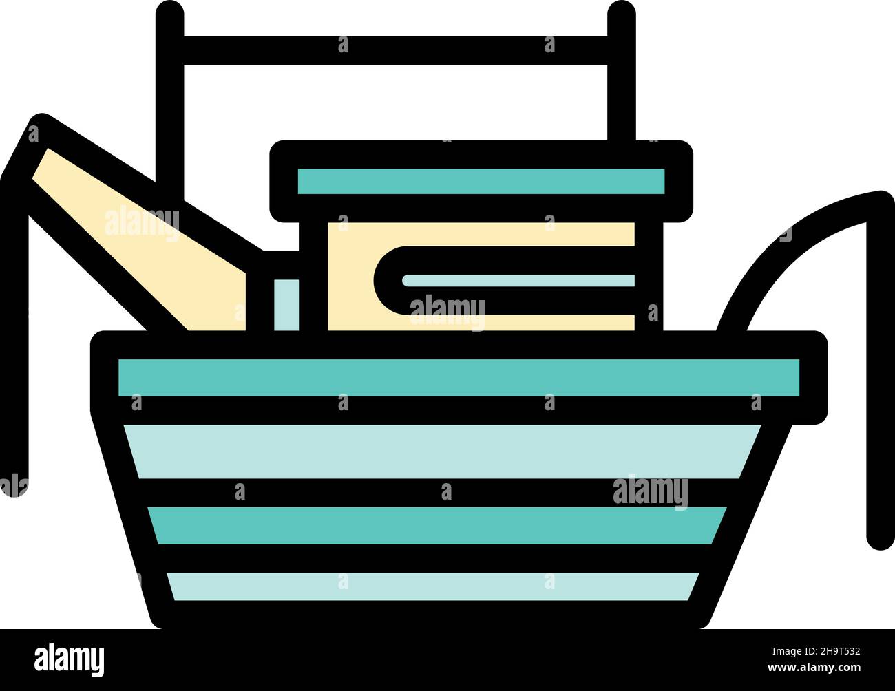 Marine fishing boat icon. Outline marine fishing boat vector icon color ...