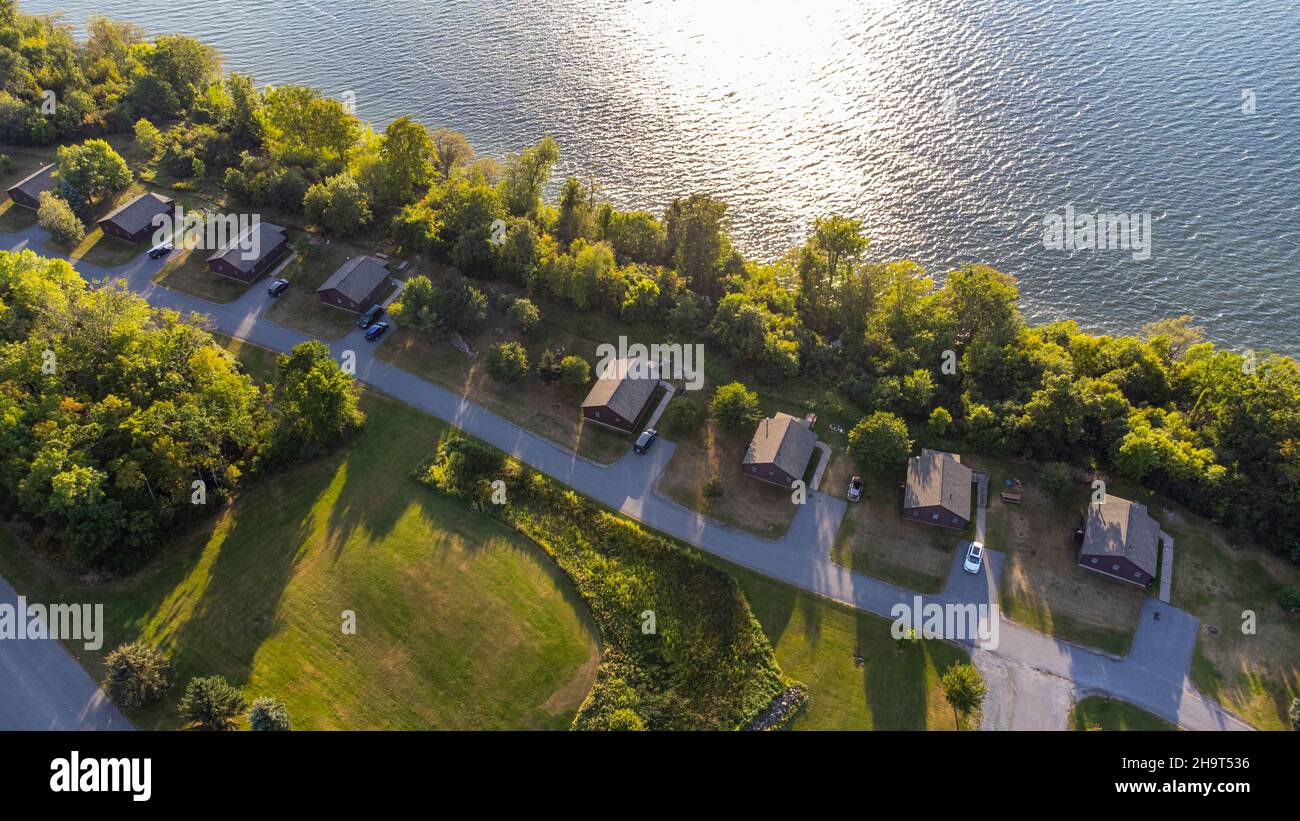Wellesley Island State Park campground, Wellesley Island, NY, USA Stock Photo Alamy