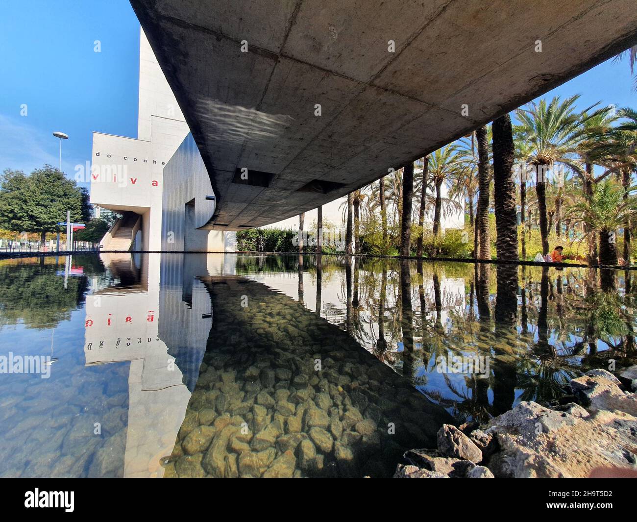 reflections in small lagoon Stock Photo - Alamy
