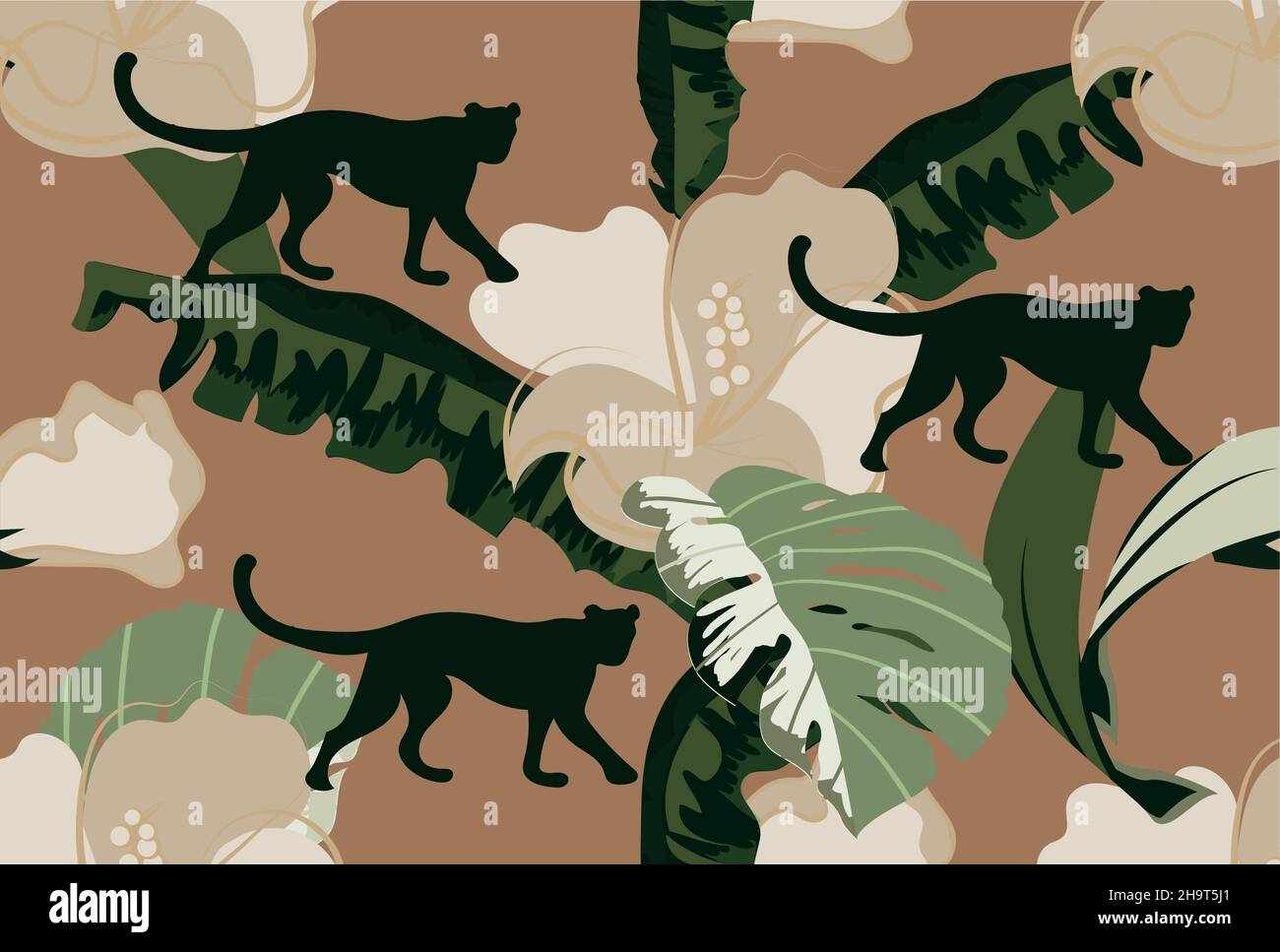 Abstract jungle pattern Stock Vector Image & Art - Alamy