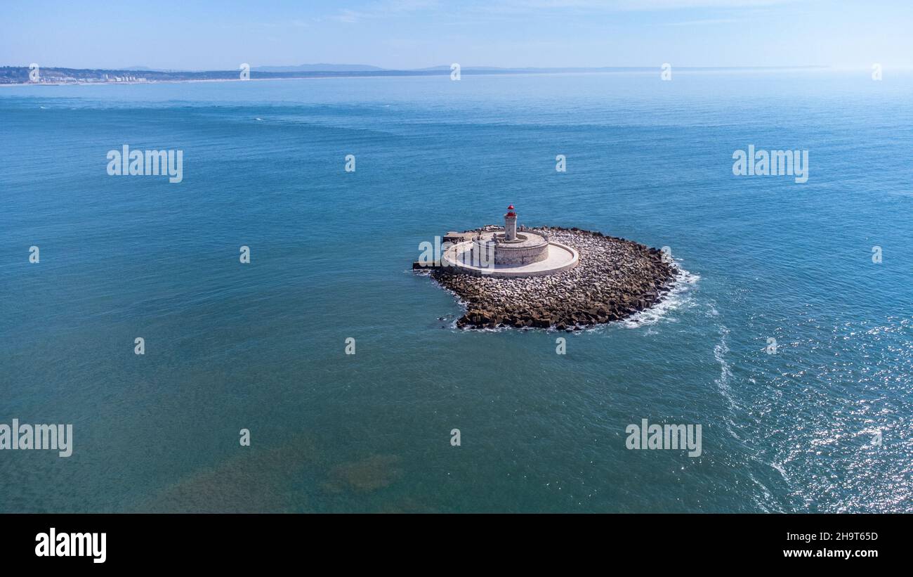Bugio Lighthouse, Forte de São Lourenço, Lisbon, Portugal Stock Photo