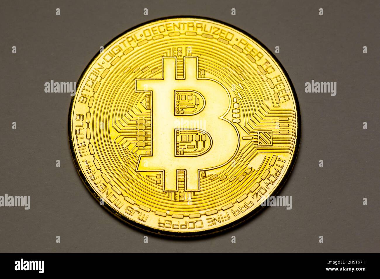 Bitcoin Cryptocurency coin. Stock Photo