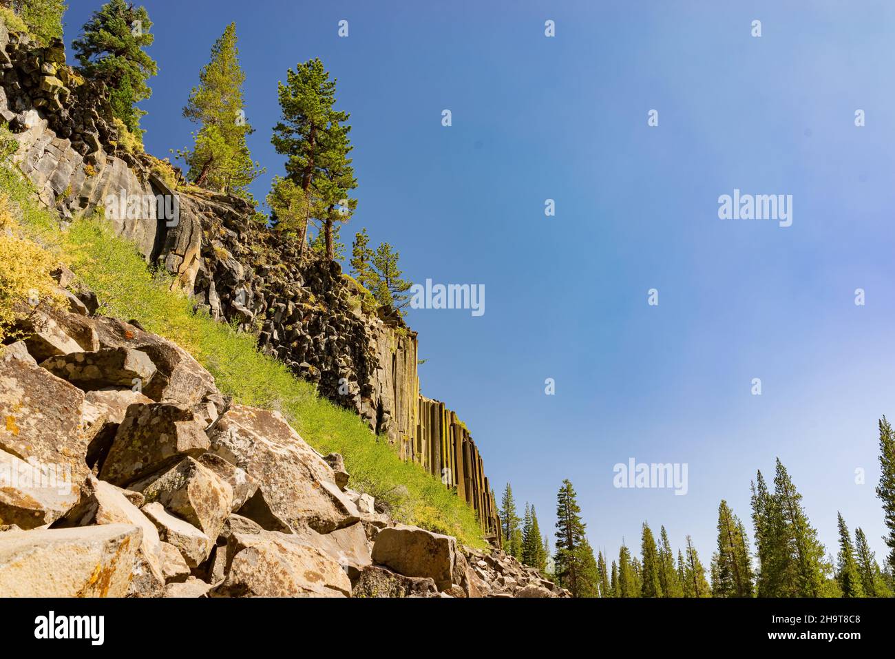 Special Geology of Basalt in Devils Postpile National Monument near