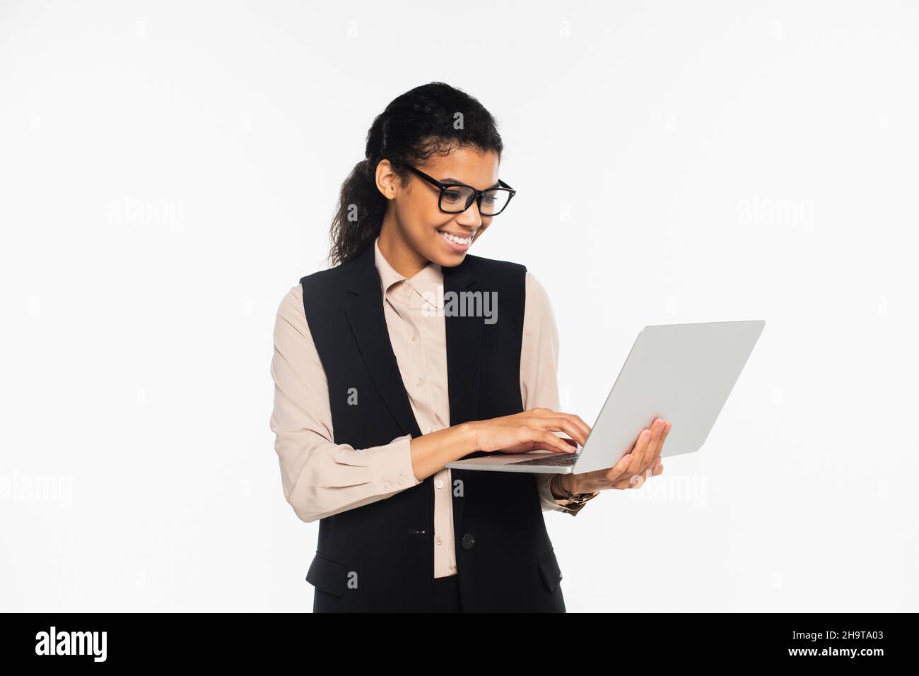 Shot african businesswoman using hi-res stock photography and images ...
