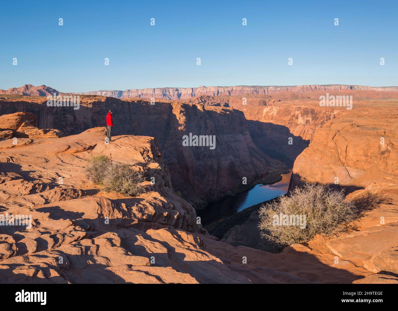 Glen Canyon National Recreation Area, Page, Arizona, USA. Visitor at