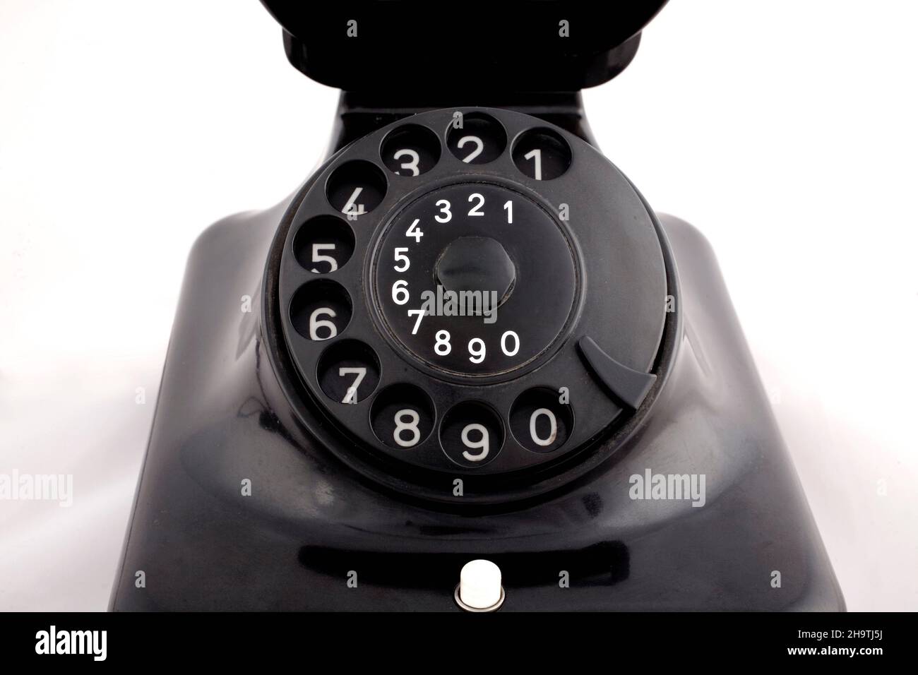old black rotary phone, cut out Stock Photo