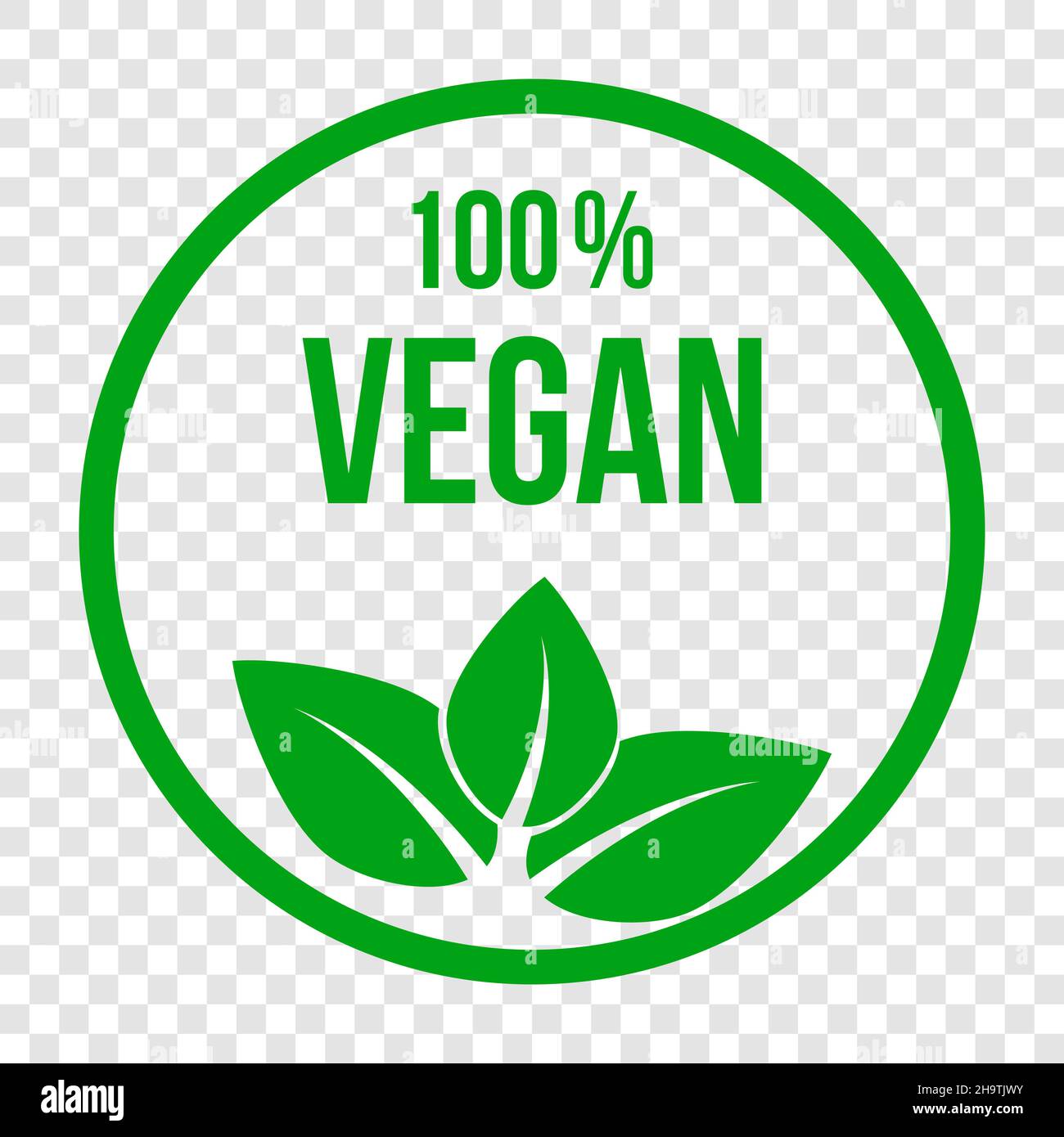 Vegan vector icon. Line art style. Green leaf icon on transparent ...