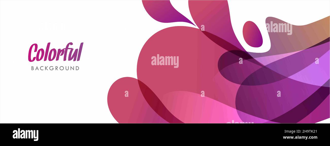 banner with water, splash and waves in vector abstract shape Stock Vector
