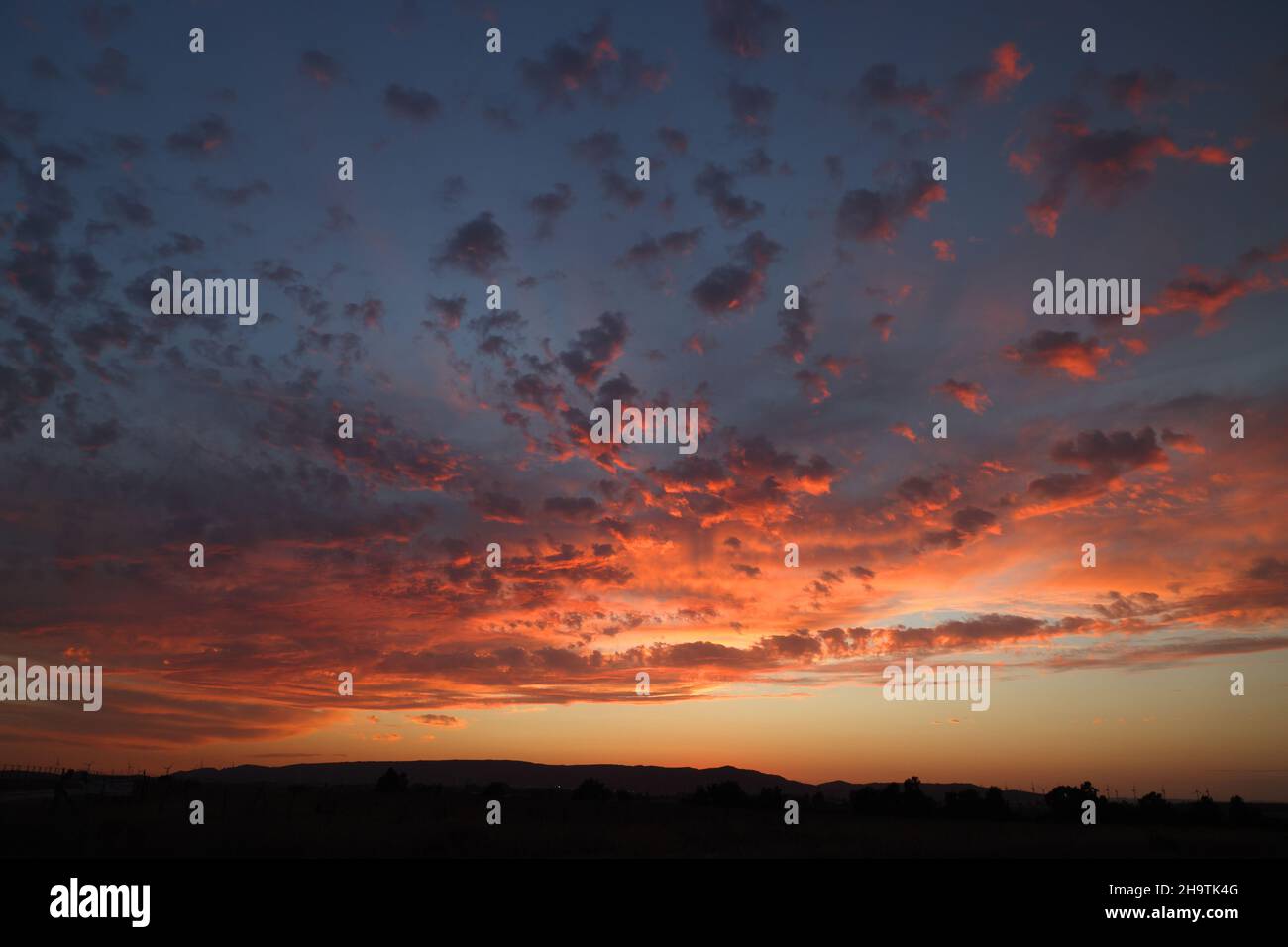 Evening sky shortly after sunset, Spain, Andalusia, Tarifa Stock Photo