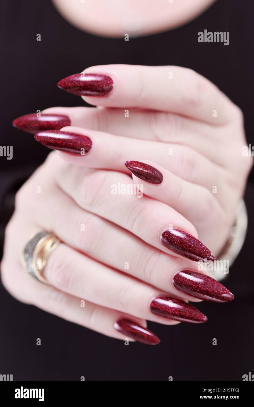 chanel dark red nail polish