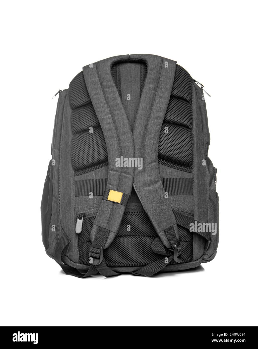 Black backpack isolated on white background Stock Photo Alamy