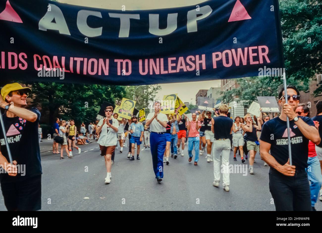 New York CIty, NY, USA, LGBTQI+ Activists , Crowd Gay Pride, Aids