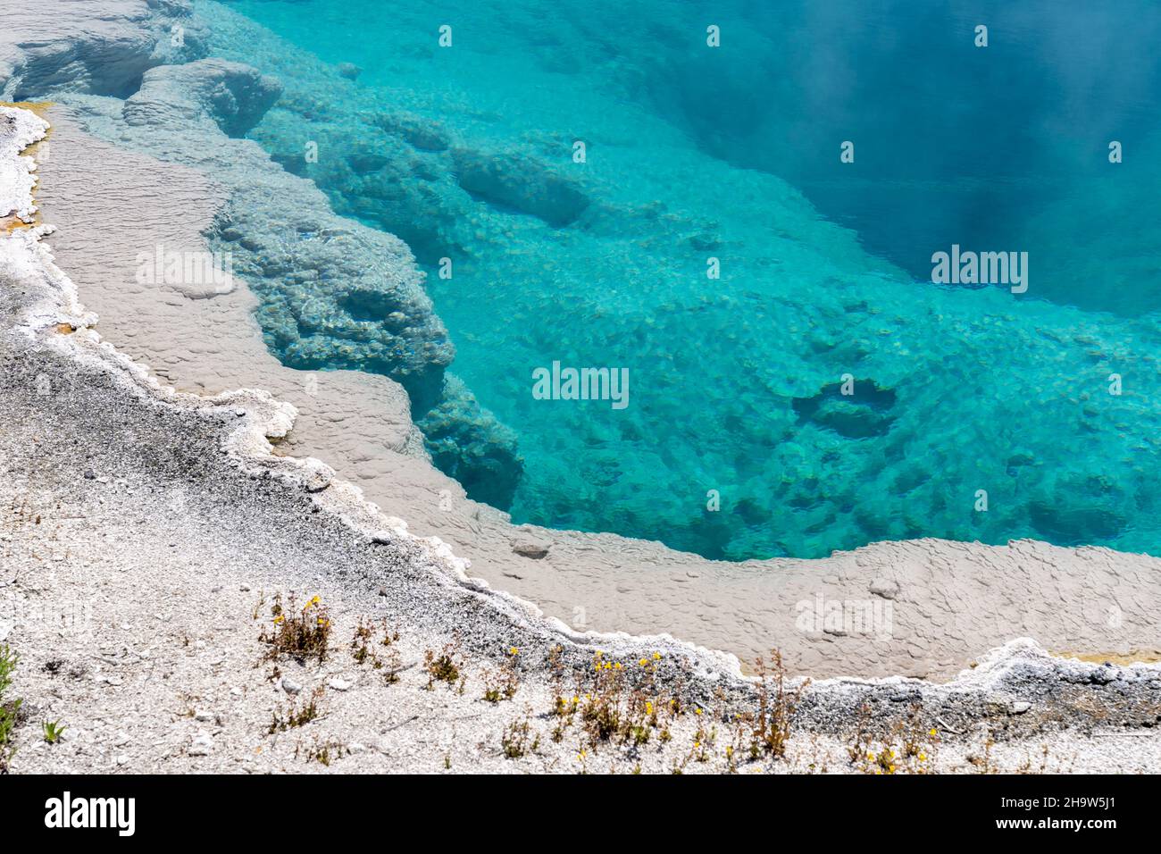 Abstract view of Abyss Pool in the West Thumb Geyser Basin in ...