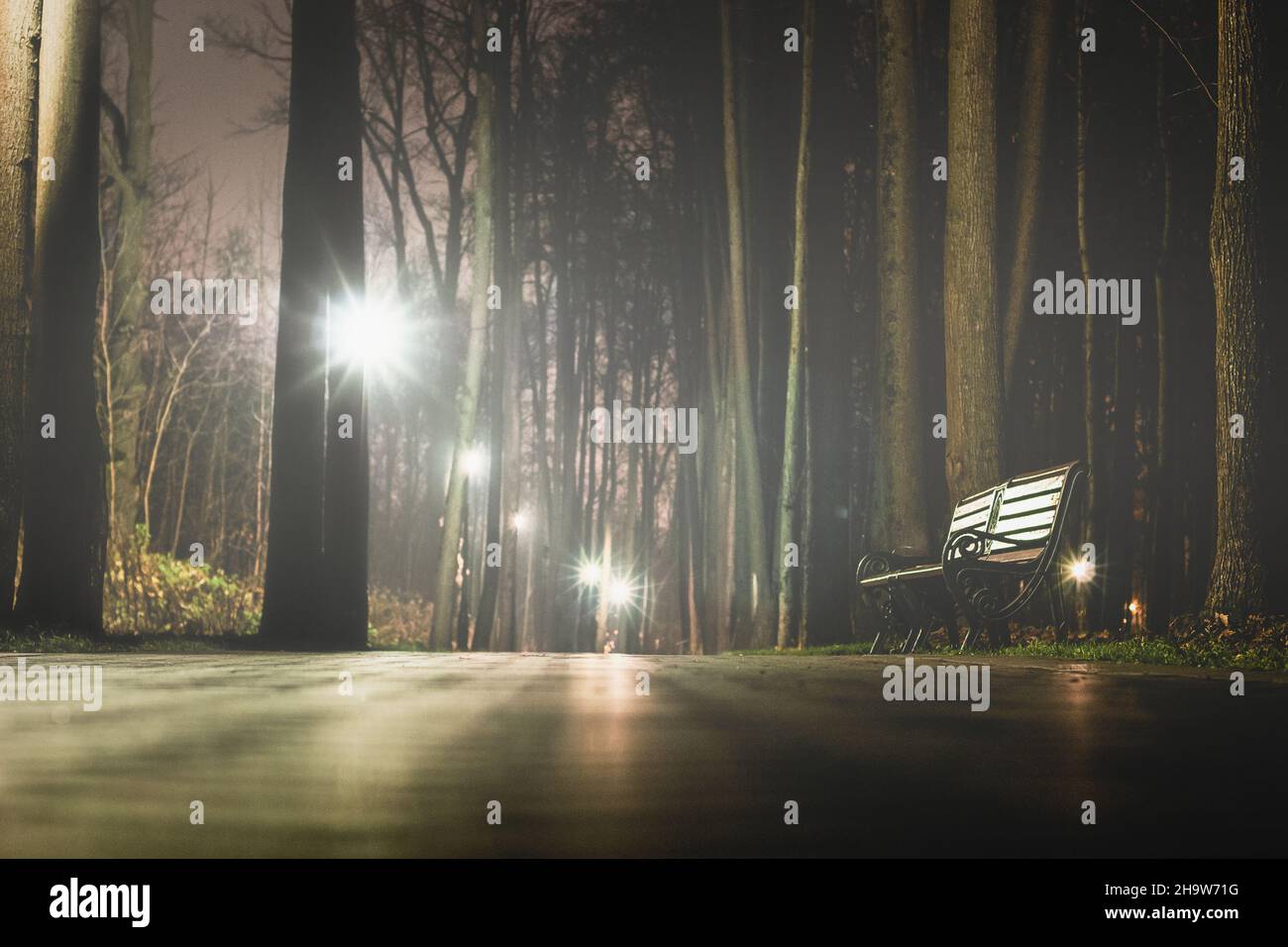 Empty alley moody weather hi-res stock photography and images - Alamy