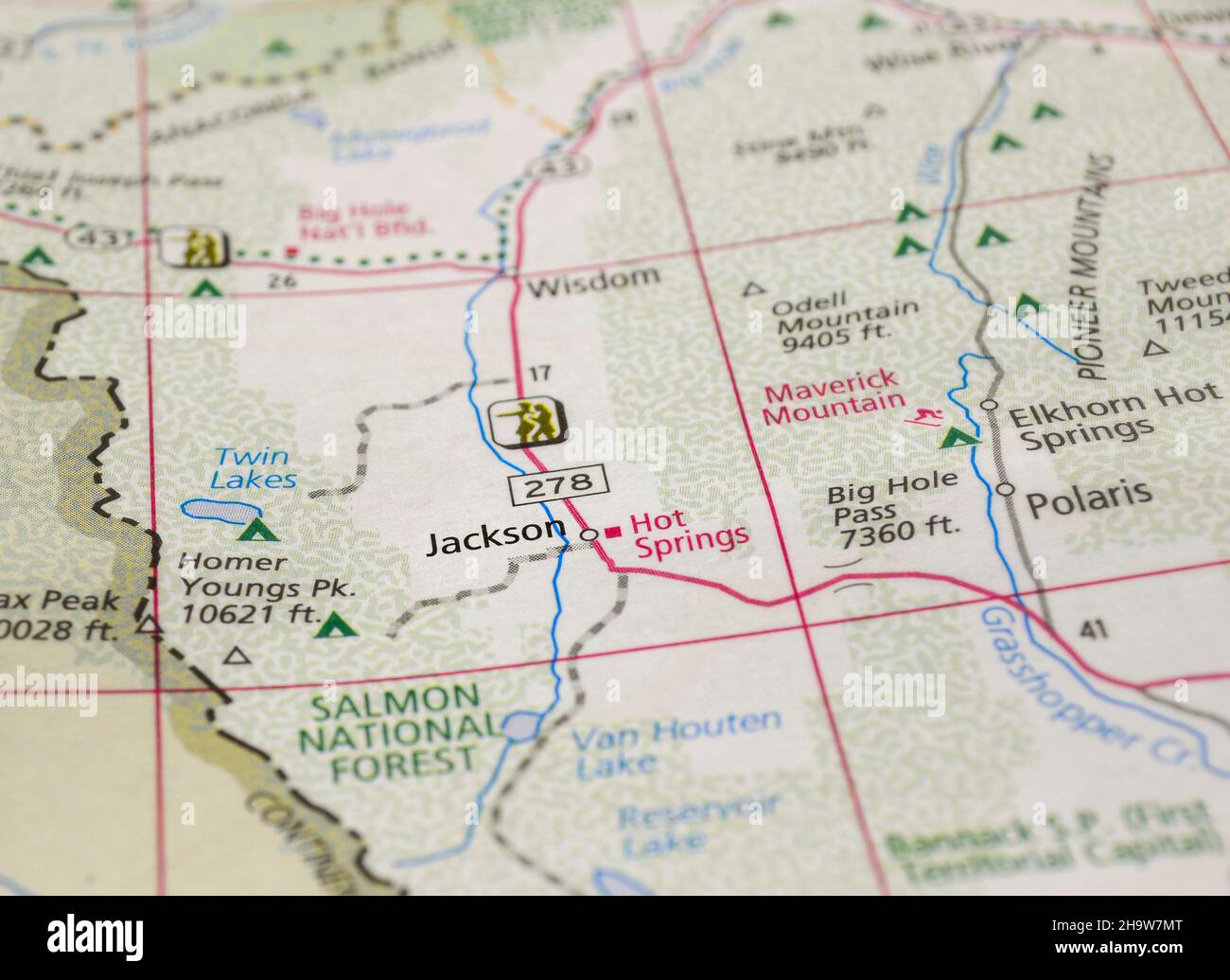 Jackson montana map hires stock photography and images Alamy
